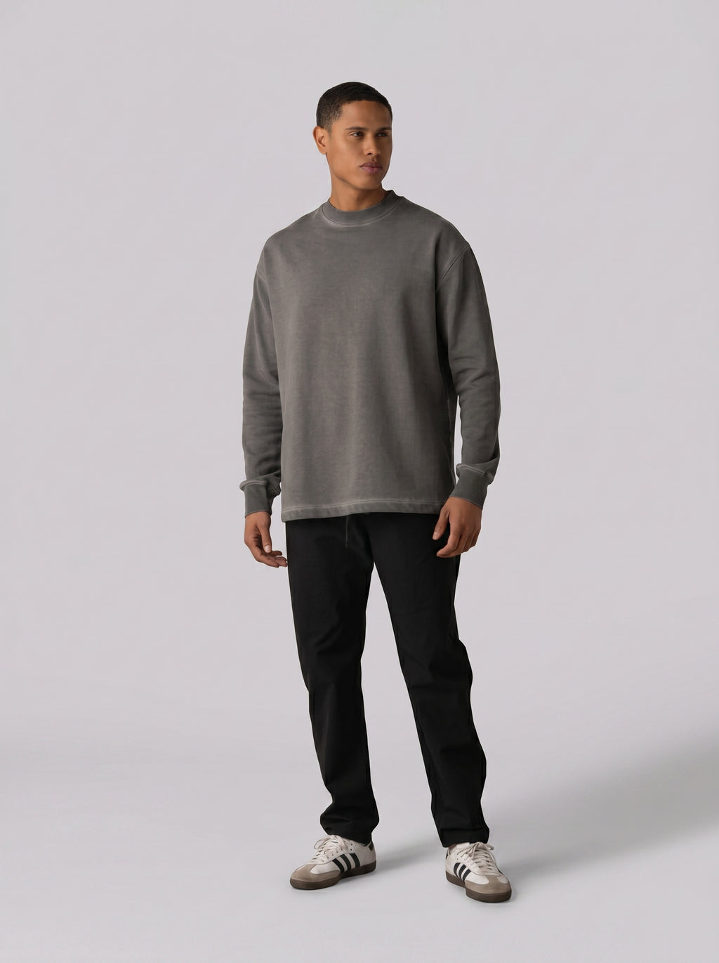 Washed sweatshirt in Dark Grey