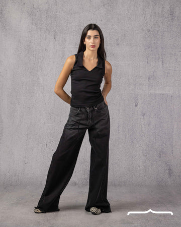 RIB V Core Top in Black