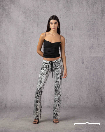 Wild Denim Zebra Pants