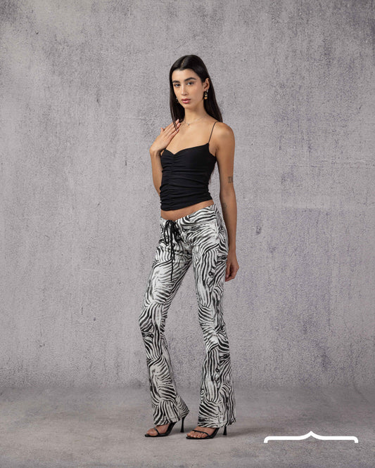 Wild Denim Zebra Pants