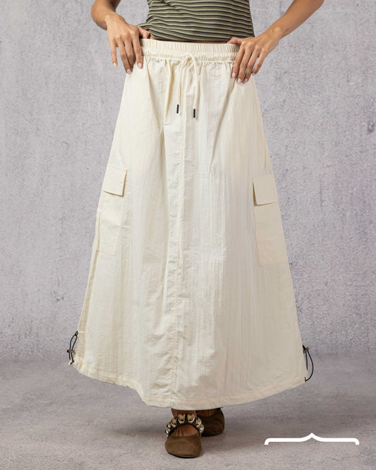 Cargo Adjustable Skirt Cream