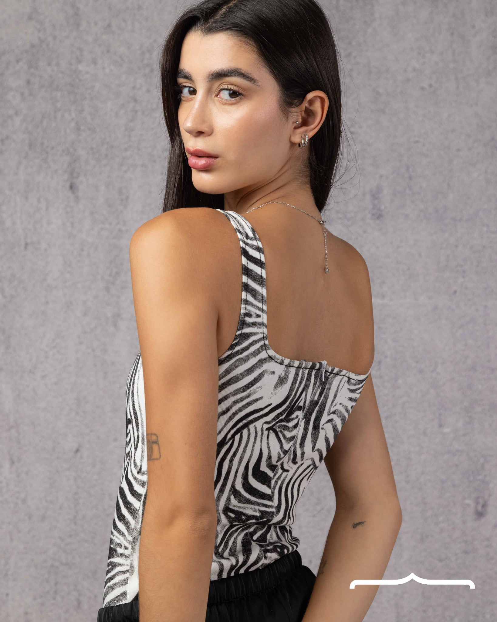 Wild Denim Zebra Bodysuit