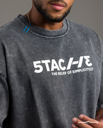 5TAC113 Oversize Washed T-Shirt in Grey