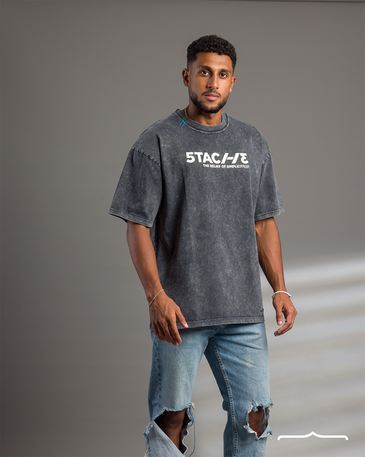 5TAC113 Oversize Washed T-Shirt in Grey