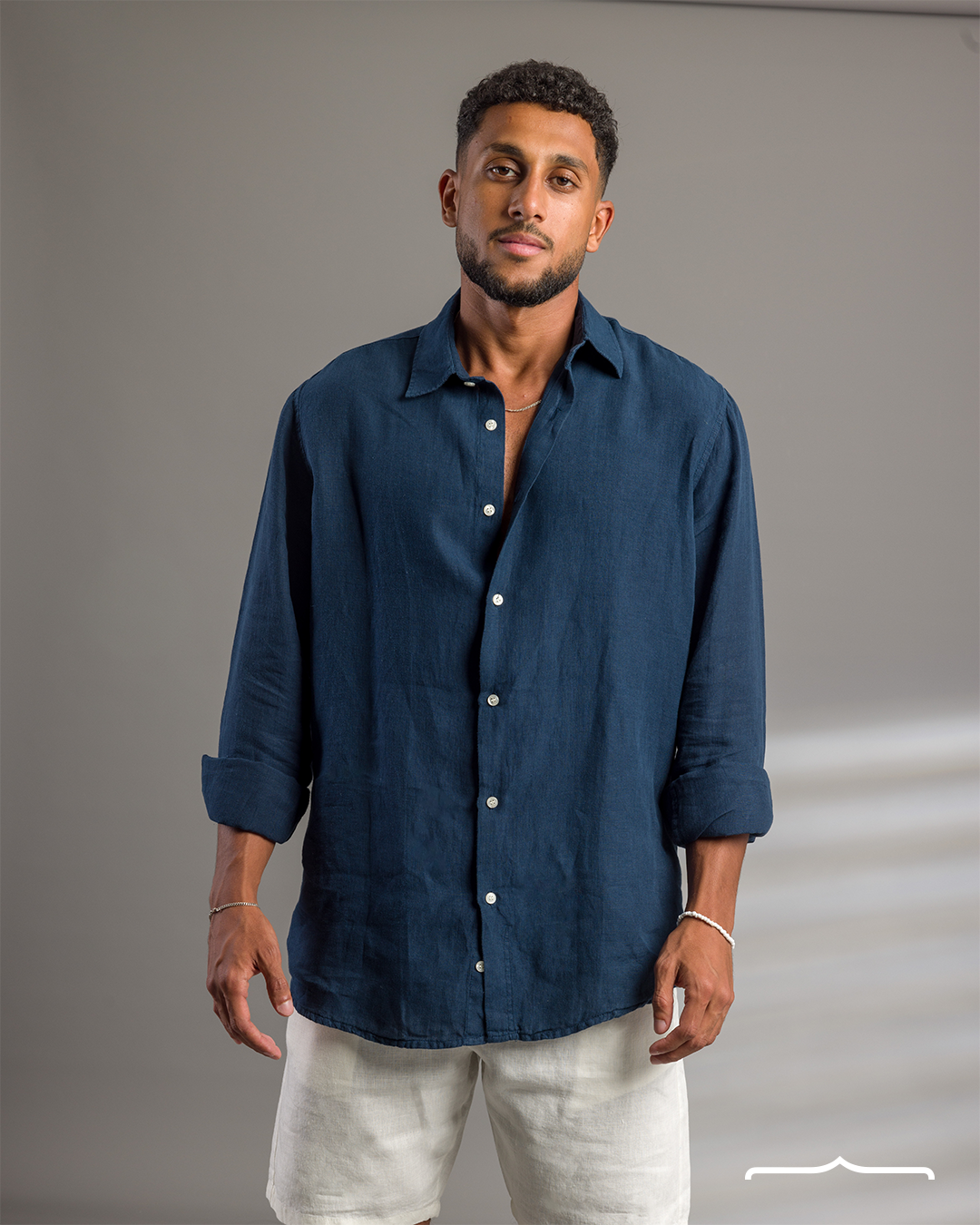 Linen shirt  in Navy Blue