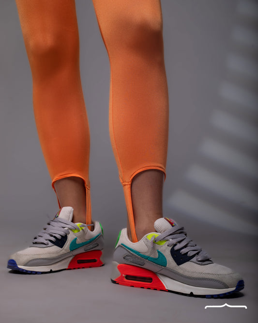 Helanca Legging Pants in Orange