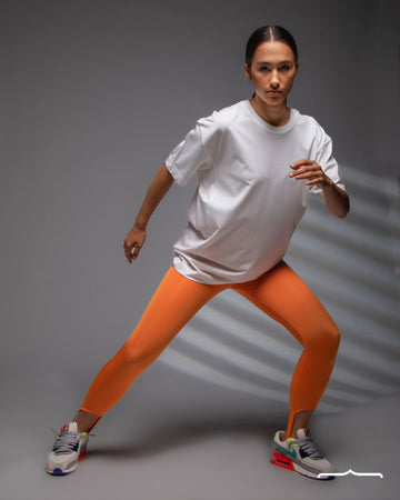 Helanca Legging Pants in Orange