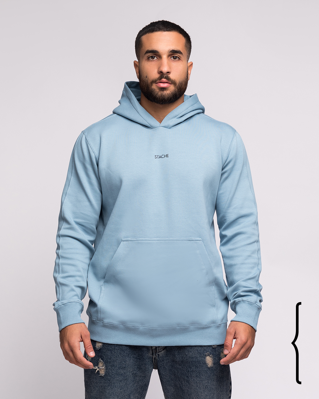 Basic Hoodie in Baby-Blue