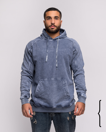 Washed Hoodie in Blue