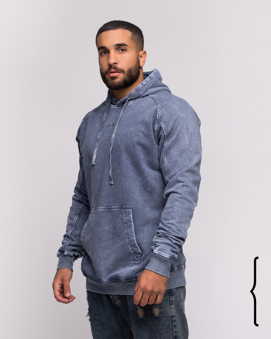 Washed Hoodie in Blue