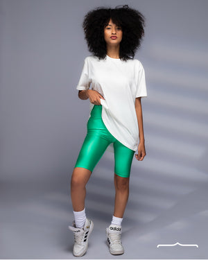 Bikershort in Metallic green