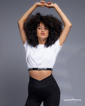 Stache Crop-Top in White
