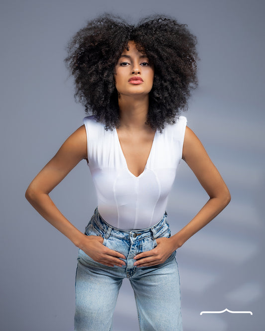 Women Body-Suit in White